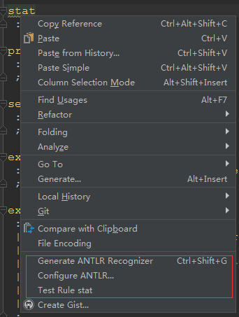 Intellij Antlr plugin